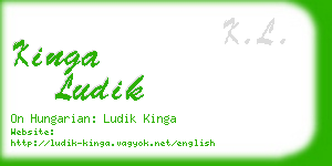 kinga ludik business card